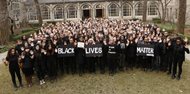 After grand juries  in Ferguson, Mo., and New York declined to indict police officers in the deaths of unarmed black men, students at Northwestern University School of Law organized a photo on campus where students and faculty dressed in black and held signs that read “black lives matter.”