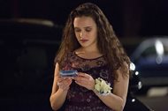 This file image released by Netflix shows Katherine Langford as Hannah Baker in a scene from the series, “13 Reasons Why.” The popular TV series about Baker’s suicide that showed her ending her life may have prompted a surge in online searches for suicide, including how to do it, according to a new study published Monday in JAMA Internal Medicine. 