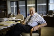 U.S. District Judge Milton I. Shadur sits in his office at the Dirksen Federal Courthouse. Shadur, who turns 90 today, has written more than 7,200 opinions in his 34 years on the bench. 