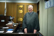 Cook County Circuit Judge Paul P. Biebel Jr. in his courtroom at the Leighton Criminal Court Building on Tuesday. Biebel, a judge since 1996 and the presiding judge of the court’s Criminal Division since 2001, retires Monday.