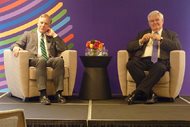 Former Vermont Gov. Howard Dean and former U.S. House speaker Newt Gingrich weigh in on the policy implications of the 2016 presidential elections at Dentons’ Chicago office, 233 S. Wacker Drive, on Thursday. 