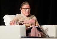 Supreme Court Justice Ruth Bader Ginsburg is picture as part in a conference in Saratoga Springs, N.Y., in May. Ginsburg said last week she doesn’t want to think about the possibility of Donald Trump winning the White House and predicts the next president, “whoever she will be,” probably will have a few appointments to make to the Supreme Court. Trump responded overnight questioning the 83-year-old jurist’s wits. 