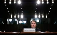 Supreme Court nominee Brett Kavanaugh testifies before the Senate Judiciary Committee on Capitol Hill Thursday for the third day of his confirmation to replace retired Justice Anthony Kennedy.