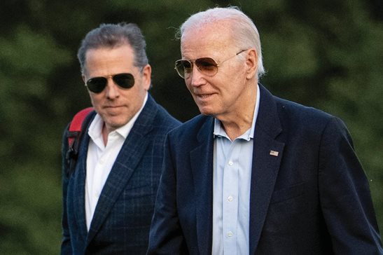 President Joe Biden and his son Hunter Biden arrive at Fort McNair in Washington on  June 25. Hunter Biden has been charged with felony gun possession. A federal indictment filed in Delaware says Biden lied about his drug use when he bought a firearm in 2018 while struggling with addiction to crack cocaine. AP Photo/Andrew Harnik, File